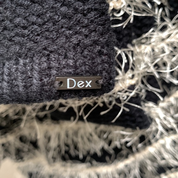 DEX open cardigan eyelash knit 3/4 sleeve soft - Picture 5 of 10